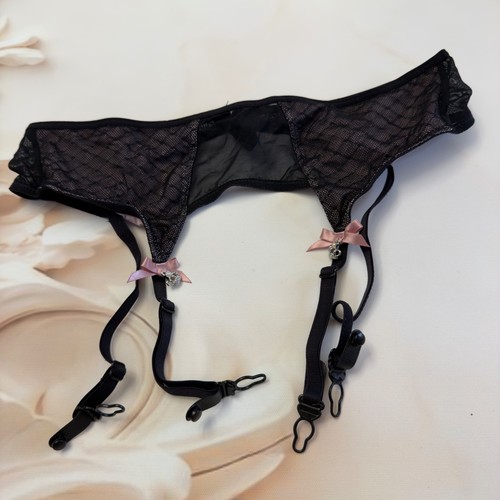 Vintage black mesh lace - vintage,