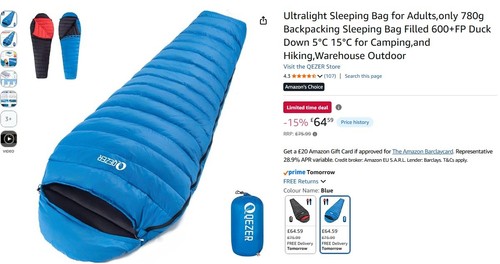 Ultralight sleeping bag - ultralight,
