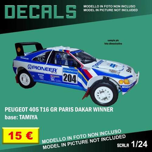 Decals repro peugeot 405 t16 - 405,