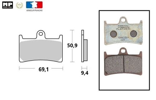 Set front brake pads - of, *