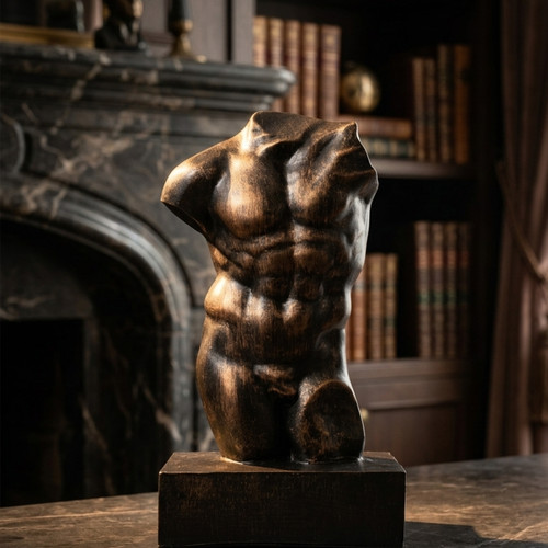 Male torso bronze sculpture - torso,