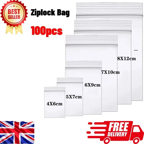100 small clear plastic bags - small,