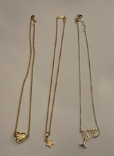 Kirks Folly, Butler & Wilson Joan Rivers set of 3 small gold toned necklaces