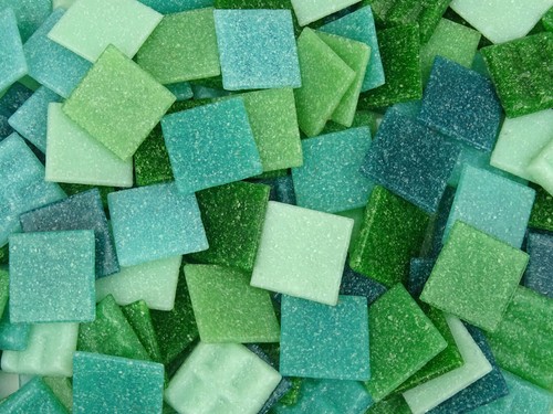 200 mixed 2cm green mosaic - 200,