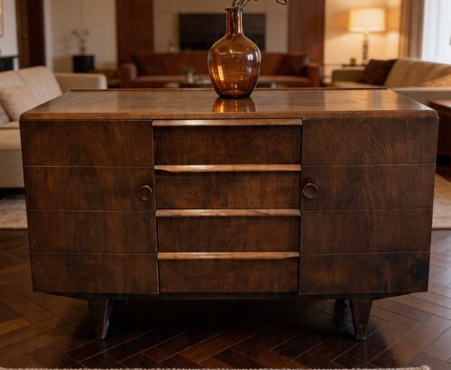 Art deco oak sideboard - sideboard, /