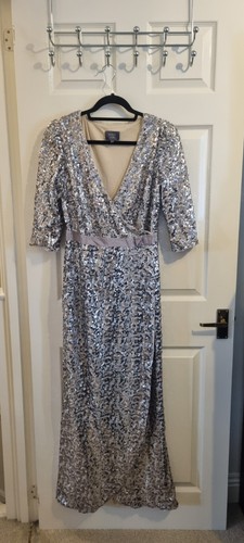 Coast silver sequin maxi size - silver,