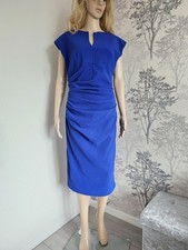 Diva Catwalk Cobalt Blue New Ruched Knee Length Dress Size 12 Rrp £95