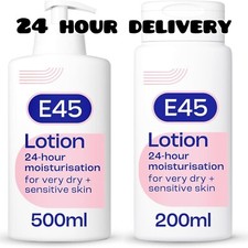 E45 Moisturising Lotion 250ml /500 ml for Dry & Sensitive Skin Daily Moisturiser