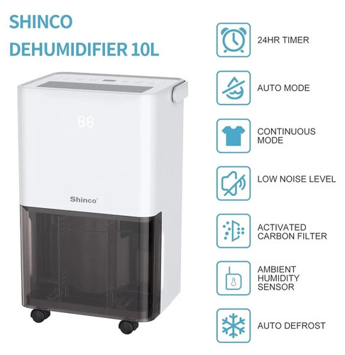Dehumidifier shinco 10l day - shinco, 10l/day
