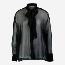 New Zara Black Sheer Blouse