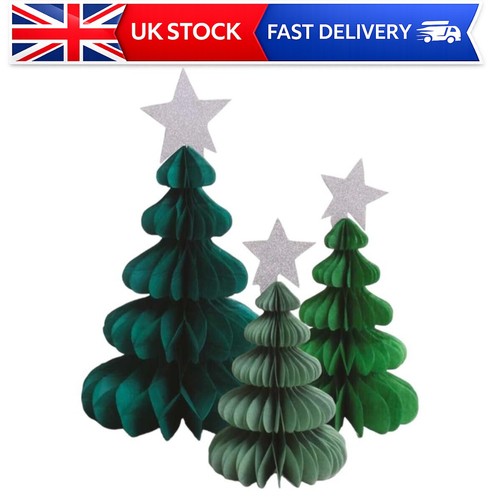 3pcs honeycomb paper christmas - honeycomb,