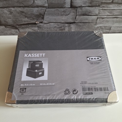 Ikea kassett black rectangular - kassett,