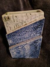 Carn Pottery, X14, undamaged, blue and white with patterns all over.