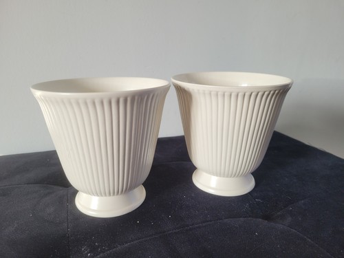 Pair vintage cream wedgwood - pair,