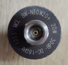 Mini Circuits BW-N30W20+ N-type DC-18GHz 20W/30dB RF fixed Attenuator