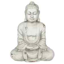 23" Tall Large White Sitting Garden Buddha Garden Decor Buddah Statue Ornament
