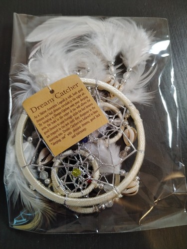 White dream catcher with - white,