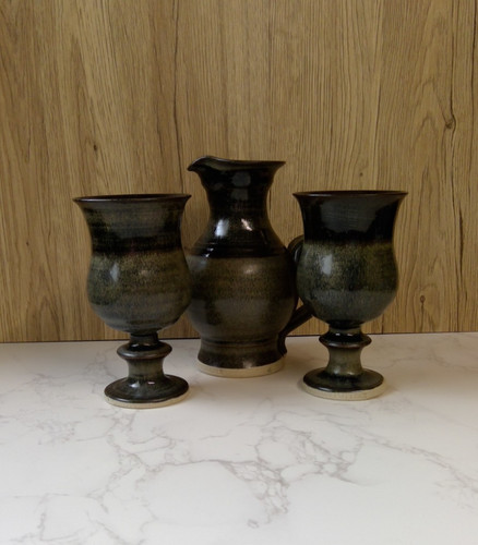 Ingleton pottery jug and - ingleton,
