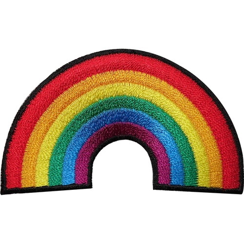 Rainbow embroidered iron - embroidered, sew