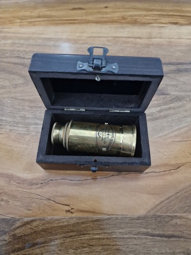 Vintage brass telescope - brass, w