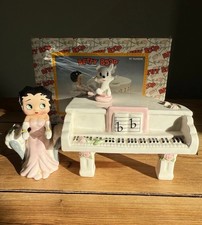 Betty Boop Ceramic Wind Up Musical Piano 2000 King Features Original Box