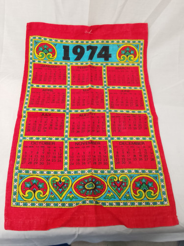 Vintage 1974 calendar - vintage, tea
