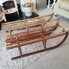 Vintage Wooden Sledges Davos