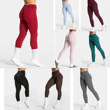Women Scrunch Butt Lift Leggings Seamless High Waisted Gym Workout Yoga Pants UK