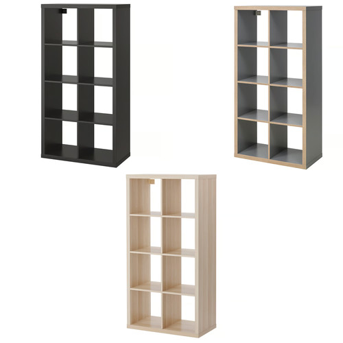Ikea wooden shelving unit cube - shelving,