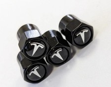 TESLA BLACK METAL TIRE VALVE