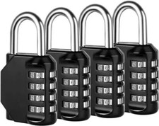 4 Digit Combination Padlock Heavy Duty Outdoor Lock Gym Travel Luggage Locker
