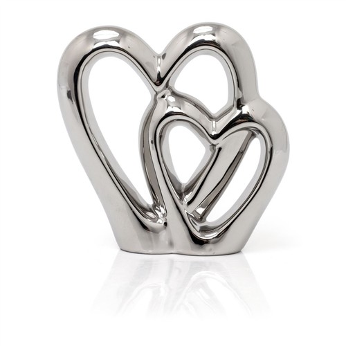 Elegant silver ceramic - ceramic, double