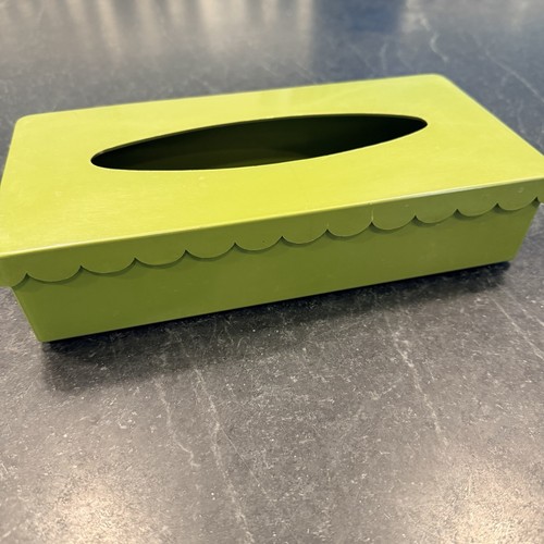 Vintage avocado green tissue - vintage,