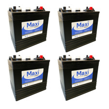 4 x MAXIPOWER T125 Battery - 6V Deep Cycle - Alternative to Trojan & US Battery