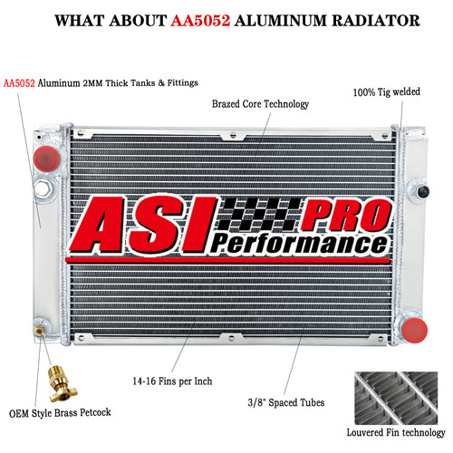 Row aluminium radiator for - row,