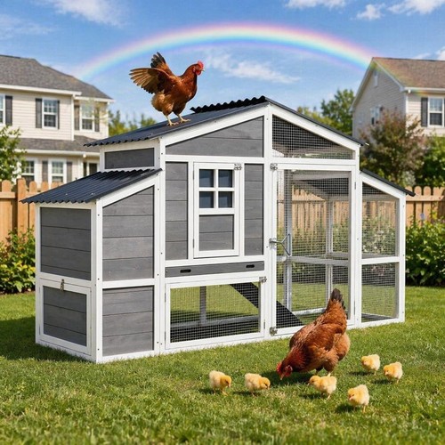 Large wooden chicken coop - large, 81