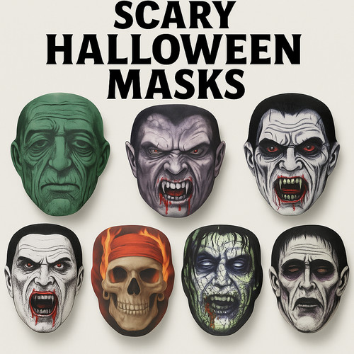 Scary evil bloody - bloody, mask