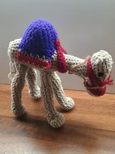 Hand Crocheted/ Knitted Nativity Camel 19cm Tall
