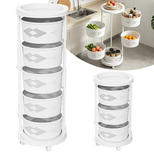 Rotating storage rack trolley - storage,