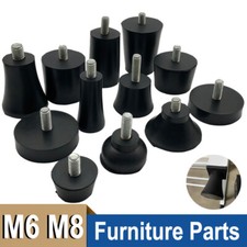 M6 M8 M10 Rubber Adjustable Feet Anti-Slip Furniture Levelling Screw In Feet