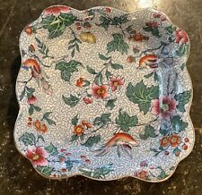 Vintage Losol Ware Keeling Co Burselm Square Serving Dish