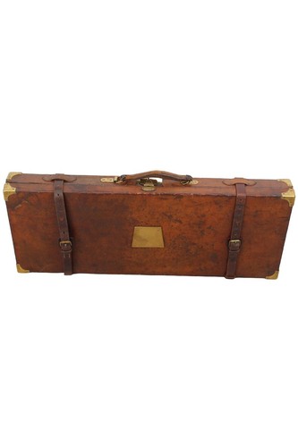 Antique oak leather double - leather, gun