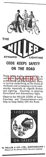 Miller bicycle dynamo lighting - bicycle,