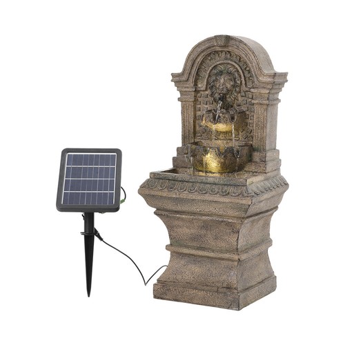 Large lion stone pillar - large,