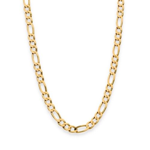 9ct yellow gold figaro chain - yellow,