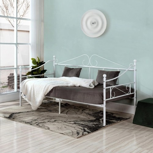 Modern white metal - metal, bed