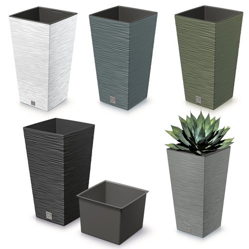 Tall flower pot planter with - flower,