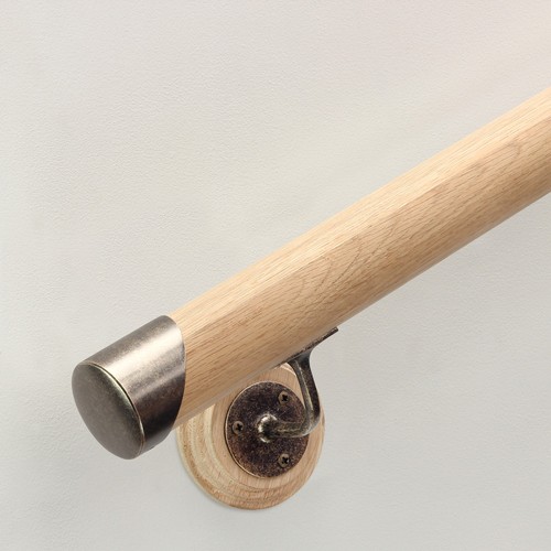 Oak round mopstick handrail - oak,