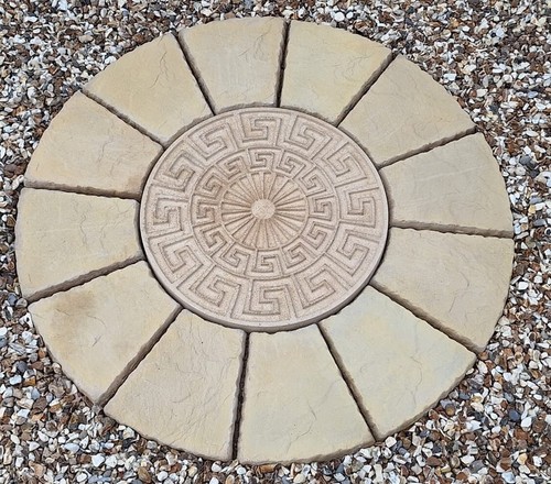 Stone concrete greek key - stone,