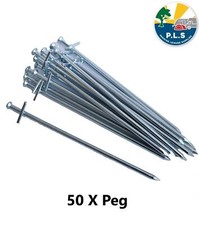 Tarzan Rock Pegs Earth Pin Hardstanding 23cm Tent Awning Gazebo Caravan PLS X 50
